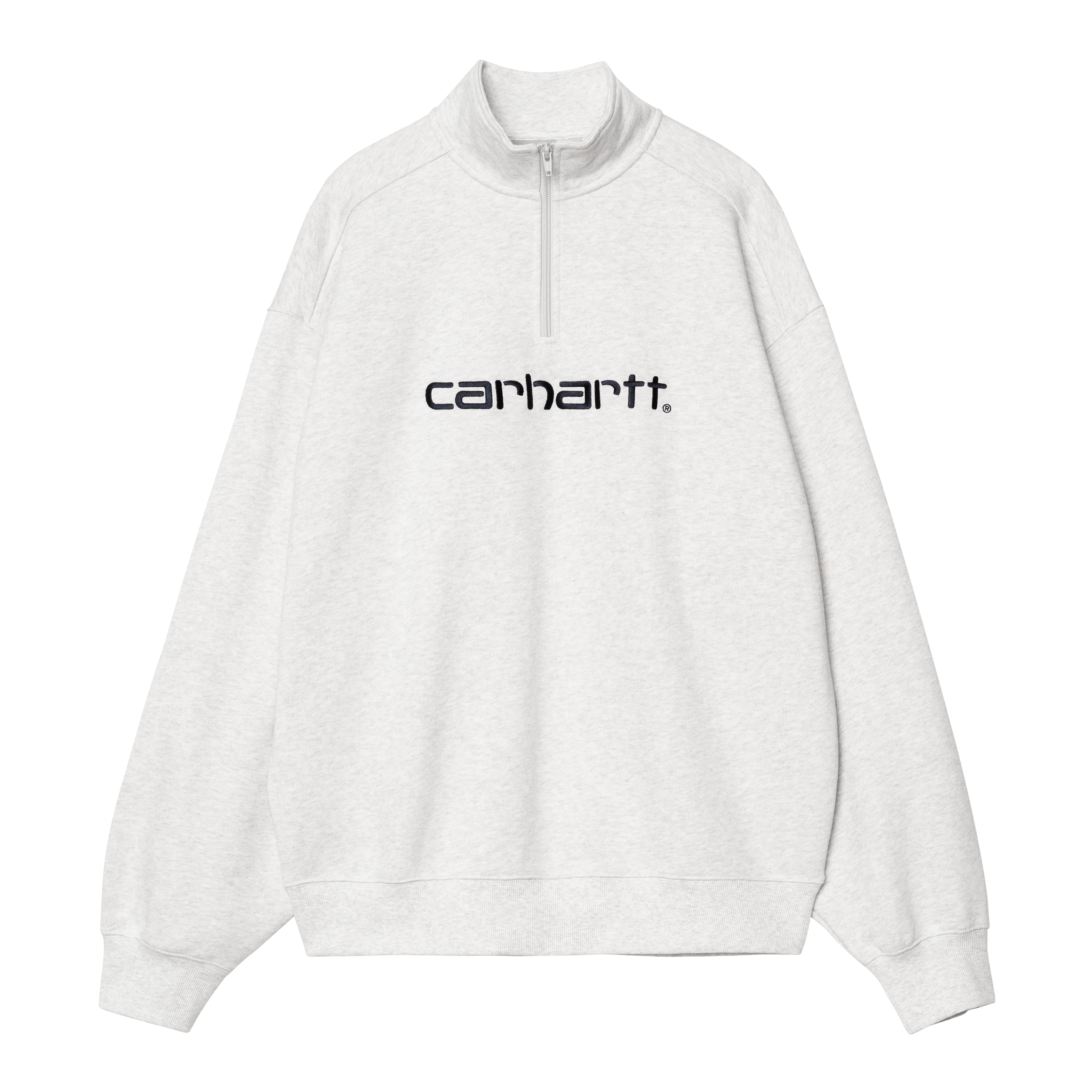 Carhartt WIP Script Half Zip Sweatshirt in Grigio