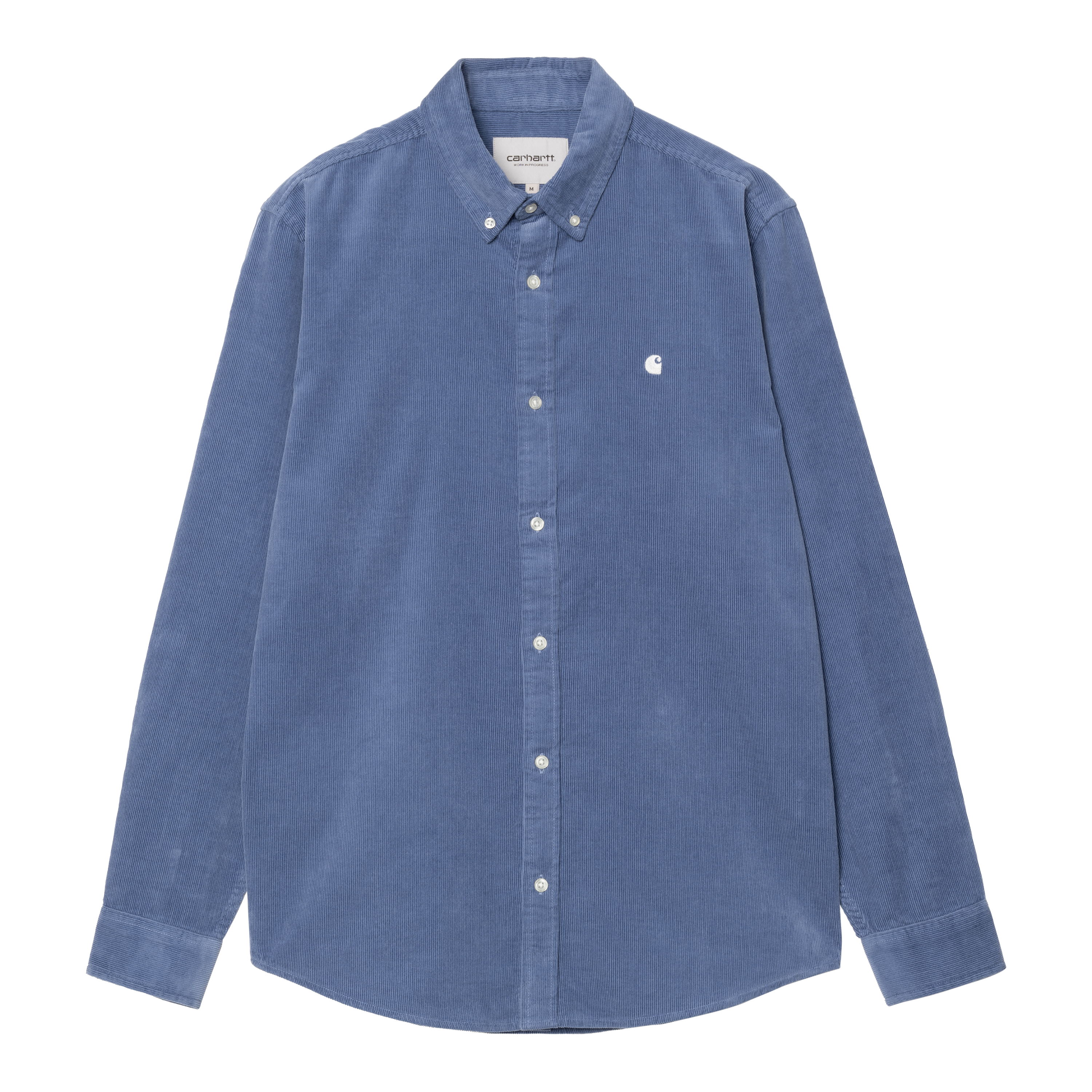 Carhartt WIP Long Sleeve Madison Fine Cord Shirt in Blue