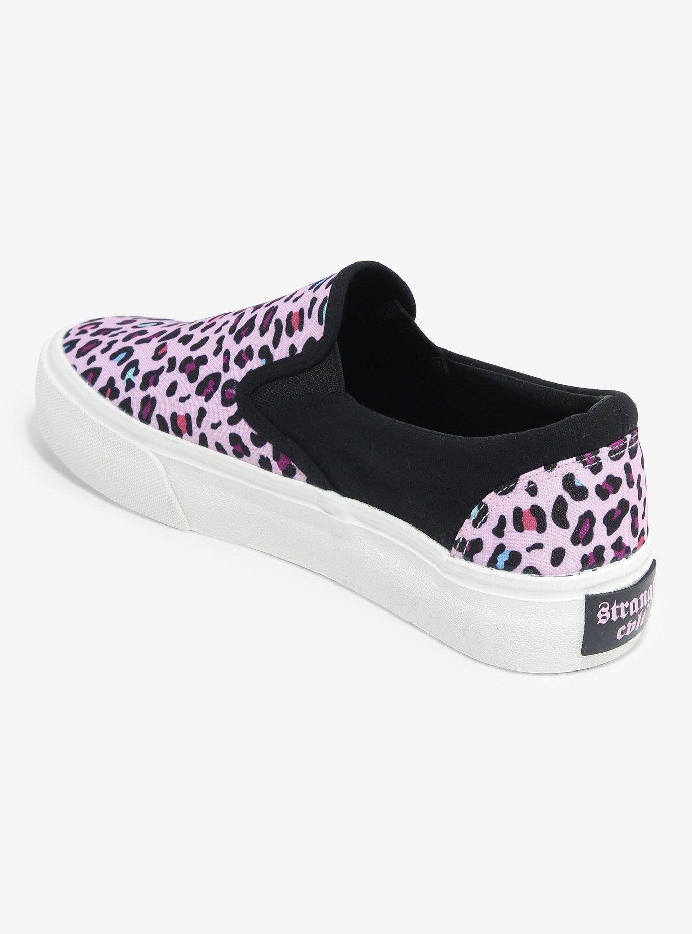 Strange Cvlt Pink Leopard Slip-On Sneakers, , hi-res