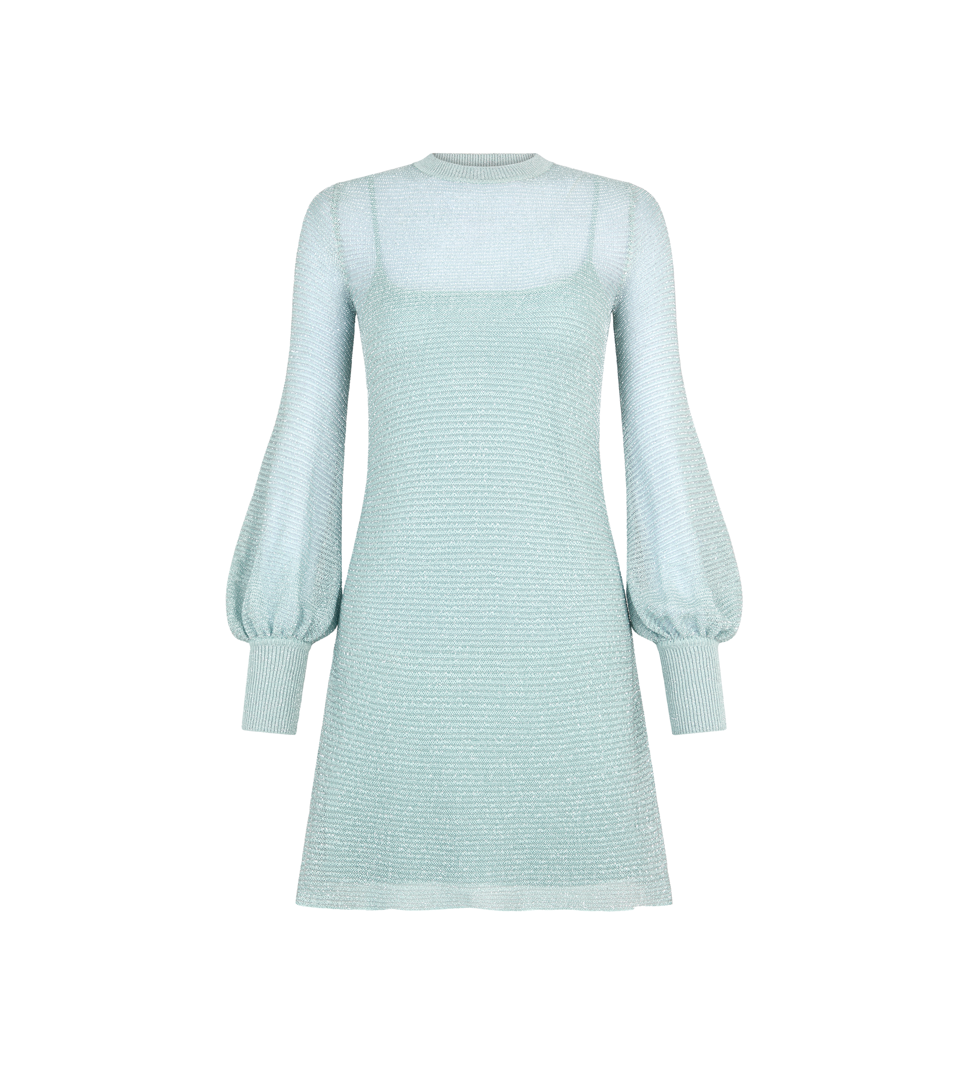 LONG SLEEVE CREWNECK MINI DRESS