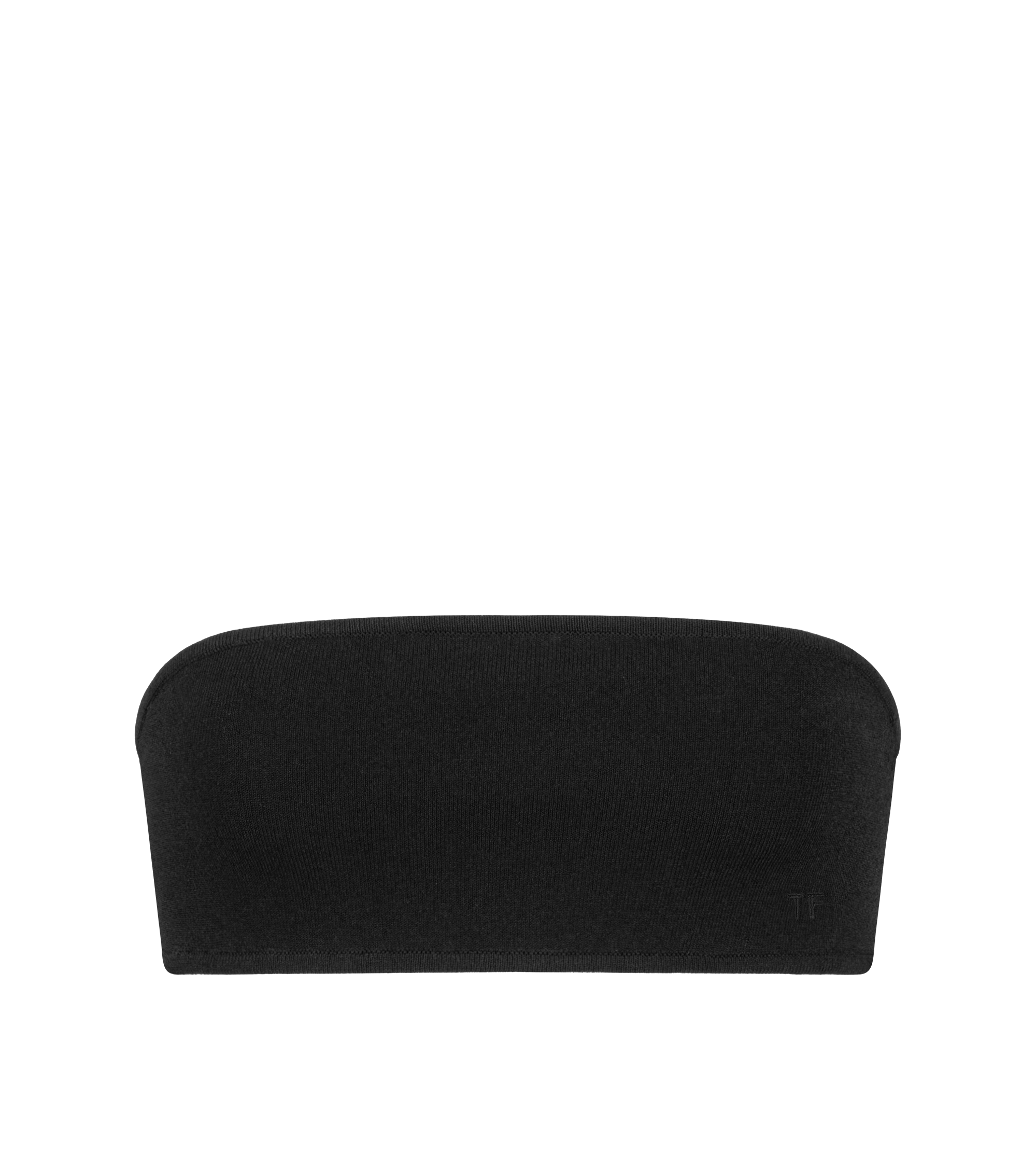 STRAPLESS BANDEAU WITH TONAL TF EMBROIDERED LOGO