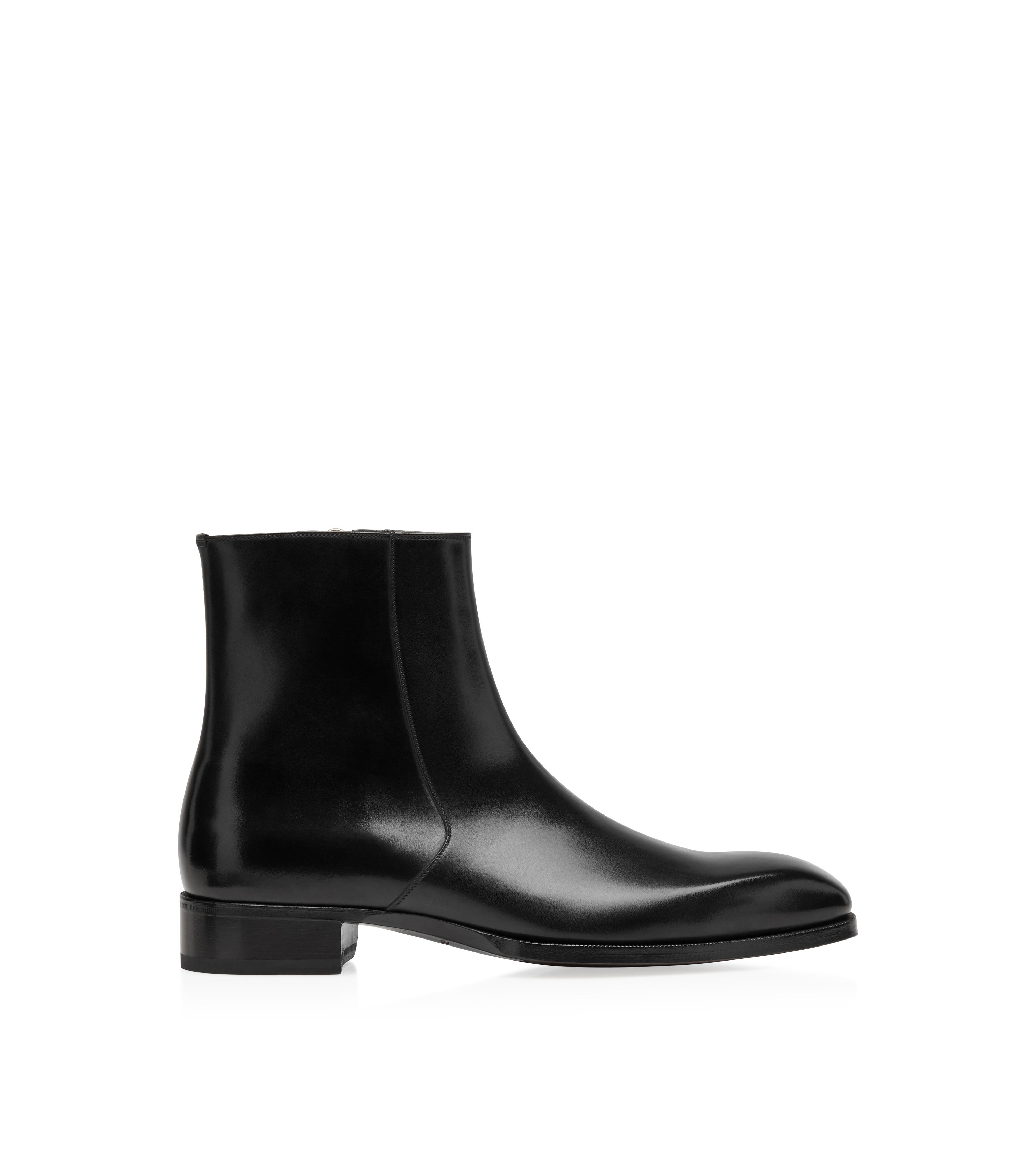 BURNISHED LEATHER ELKAN ZIP BOOT