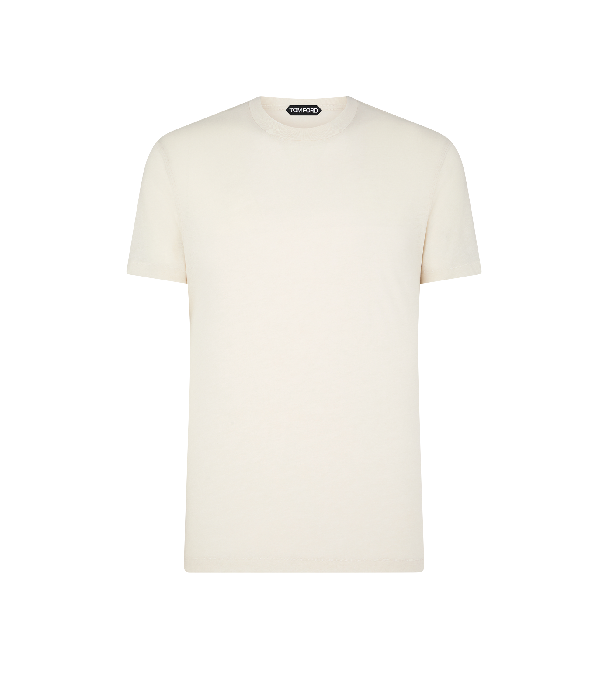 COTTON BLEND MELANGE CREW NECK T-SHIRT
