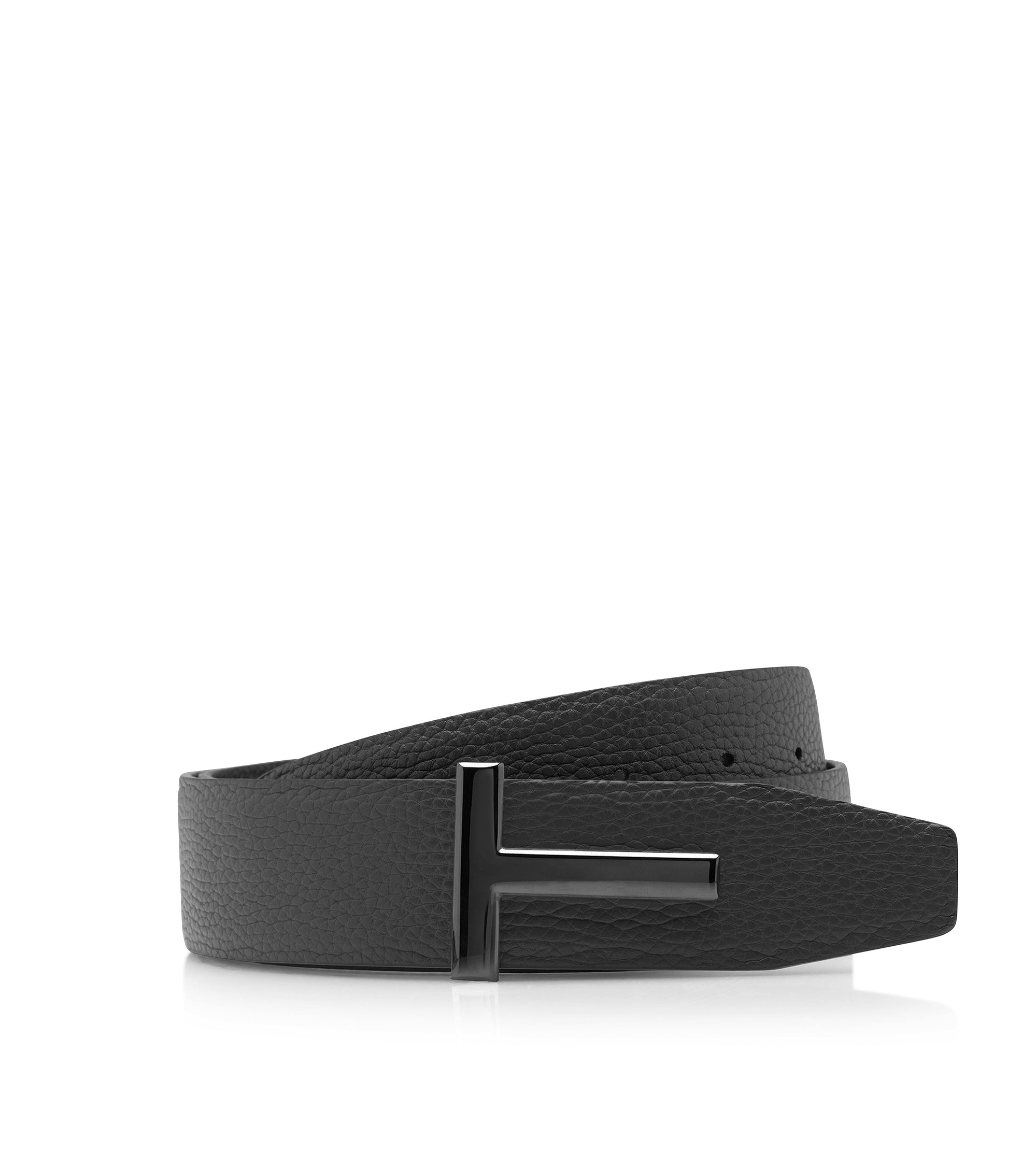 GRAIN LEATHER T ICON BELT