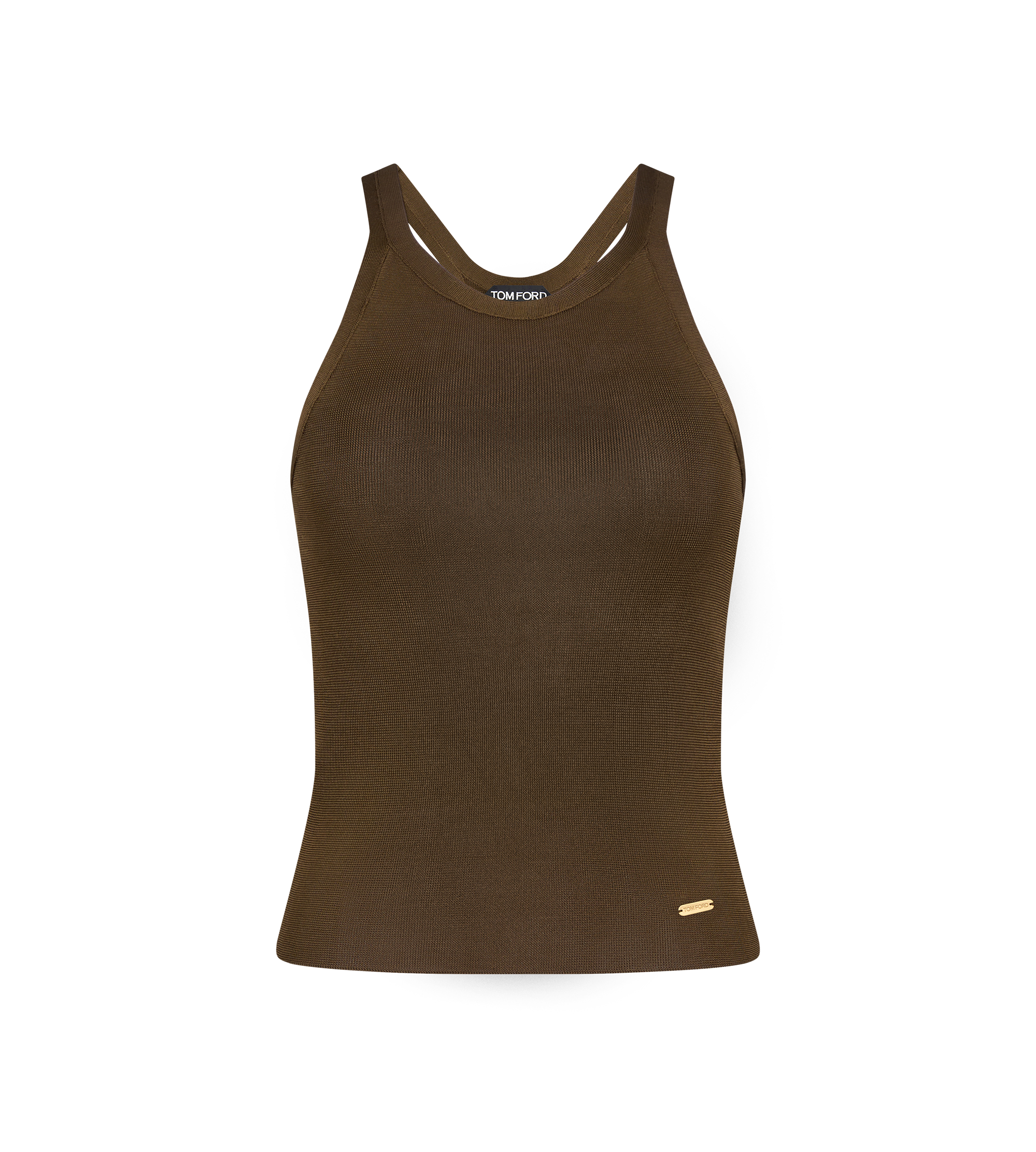 COMPACT FINE SILK KNIT RACERBACK TANK TOP